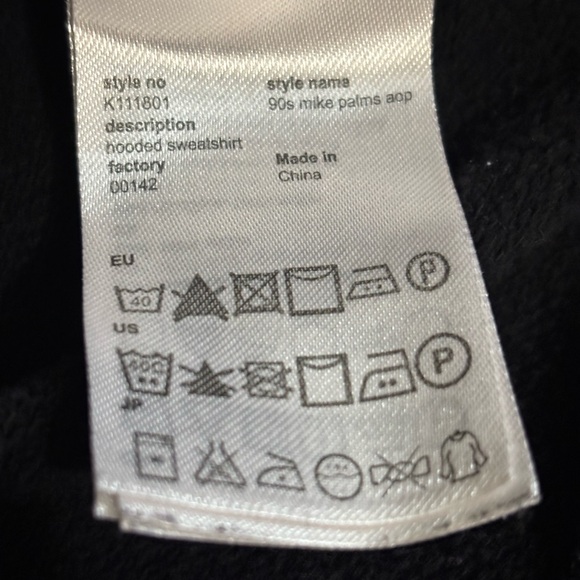 Wesc Black and Orange Palm Print Hoodie Size M - Picture 9 of 11